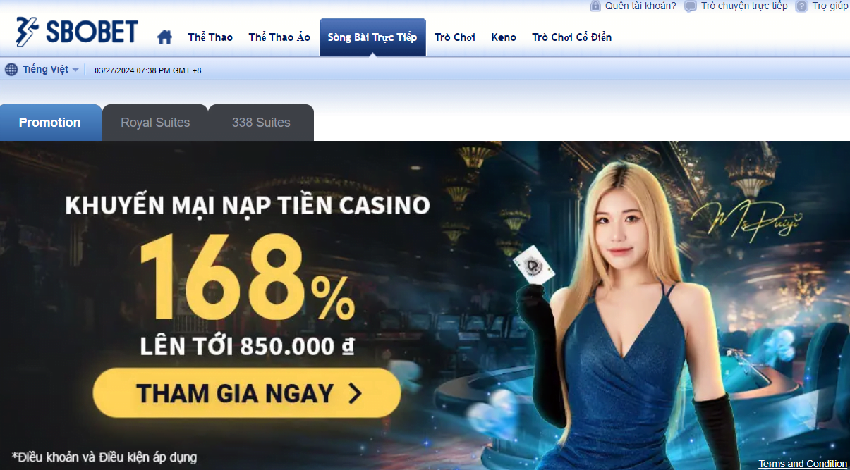 Sòng bài trực tuyến sbobet