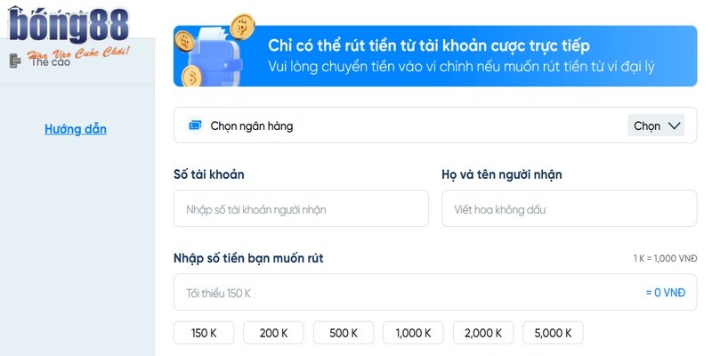 Điều kiện cơ bản cho anh em khi rút tiền Bong88 cần biết Điều kiện cơ bản cho anh em khi rút tiền Bong88 cần biết